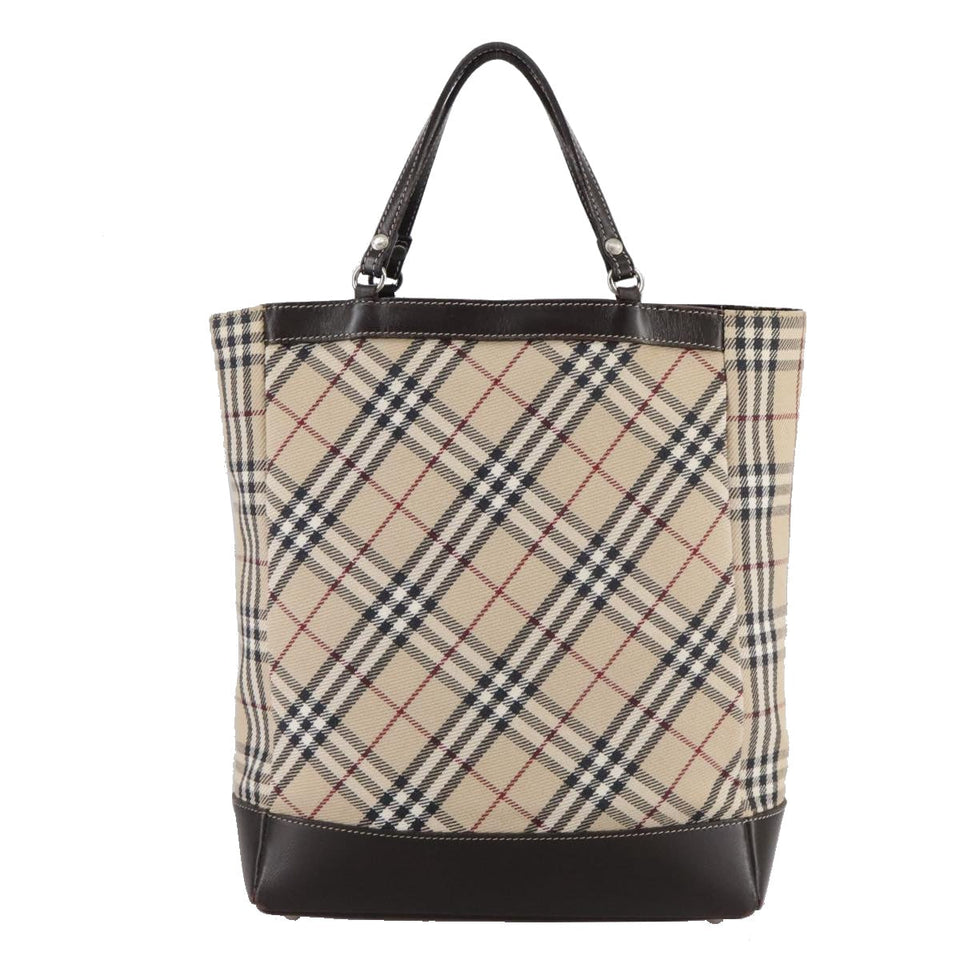 Burberry Nova Check Beige Canvas Handbag ( )