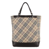 Burberry Nova Check Beige Canvas Handbag ( )