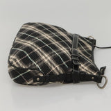 Burberry Nova Check Black Wool Shoulder Bag ( )