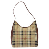 Burberry Haymarket Beige Canvas Shoulder Bag ( )