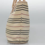 Burberry Stripe Beige Canvas Handbag ( )