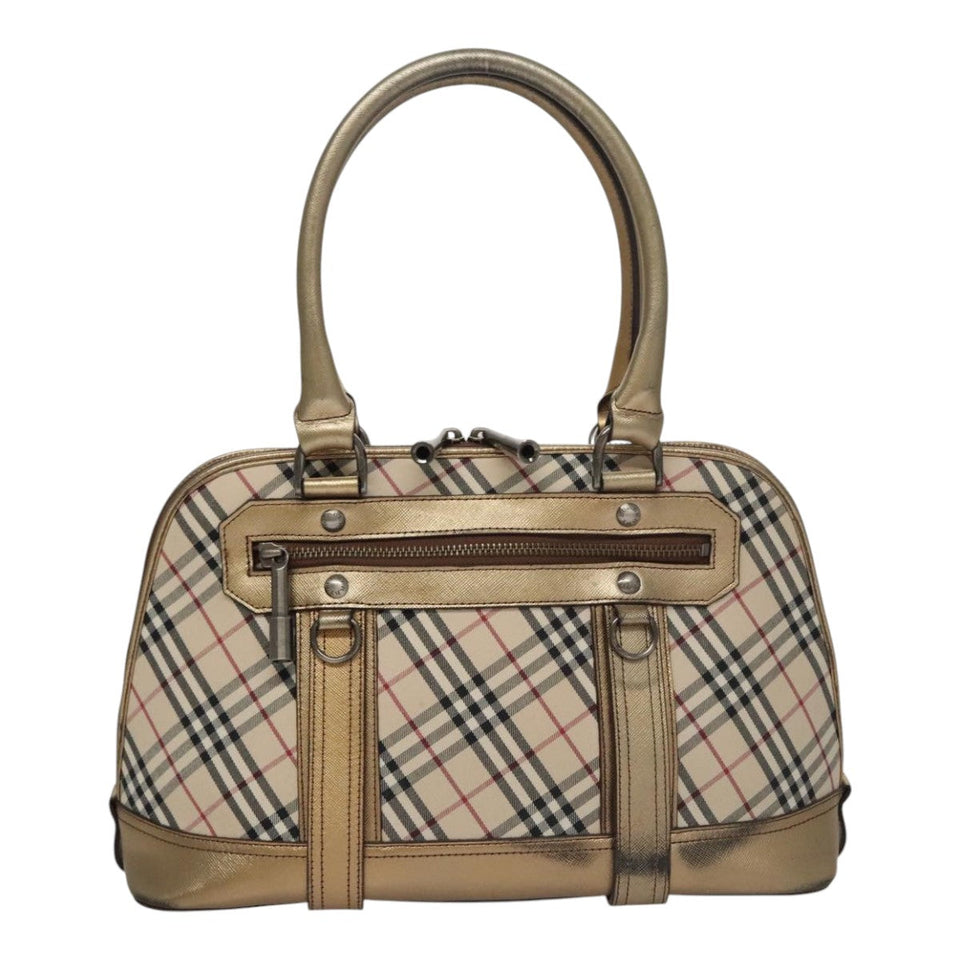 Burberry Nova Check Beige Canvas Handbag ( )