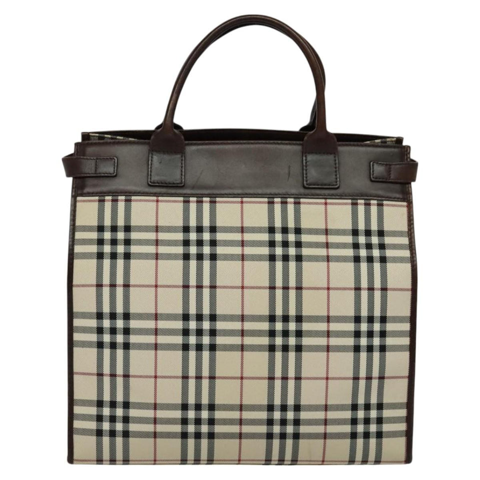 Burberry Nova Check Beige Canvas Tote Bag ( )