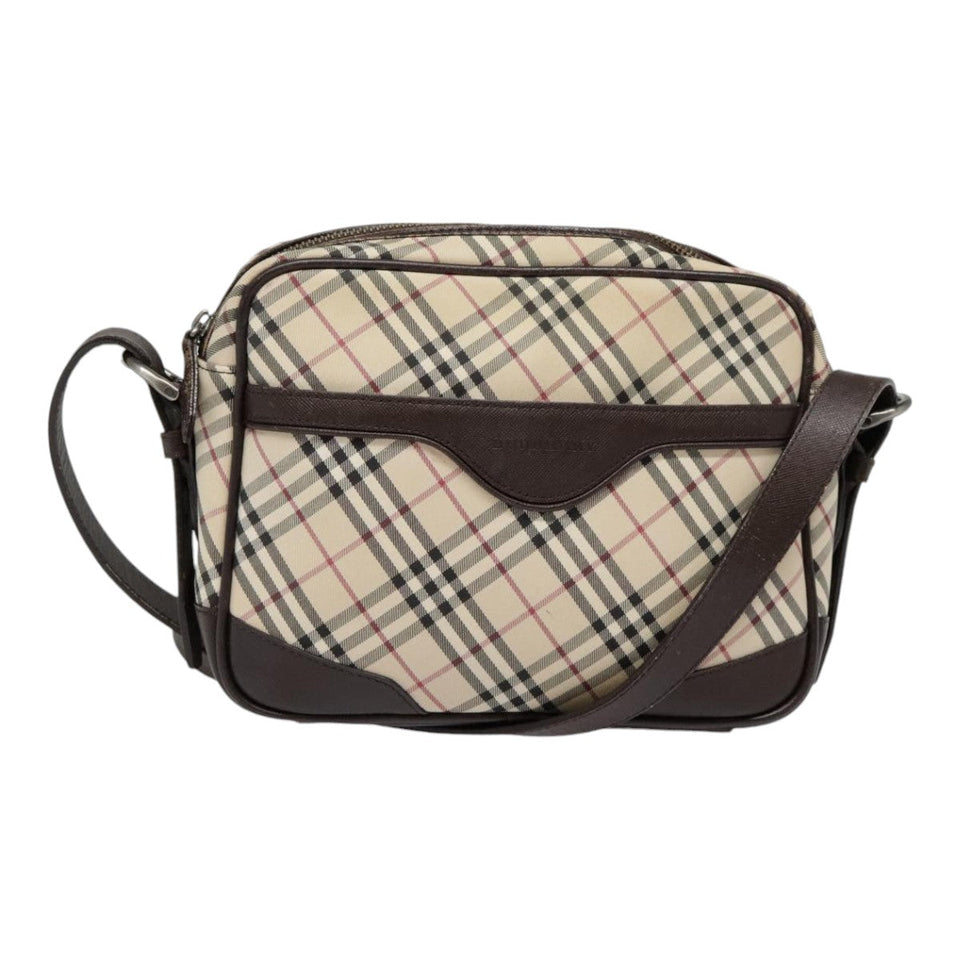 Burberry Nova Check Beige Canvas Shoulder Bag ( )