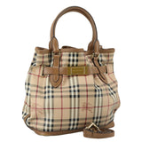 Burberry Nova Check Beige Canvas Tote Bag ( )