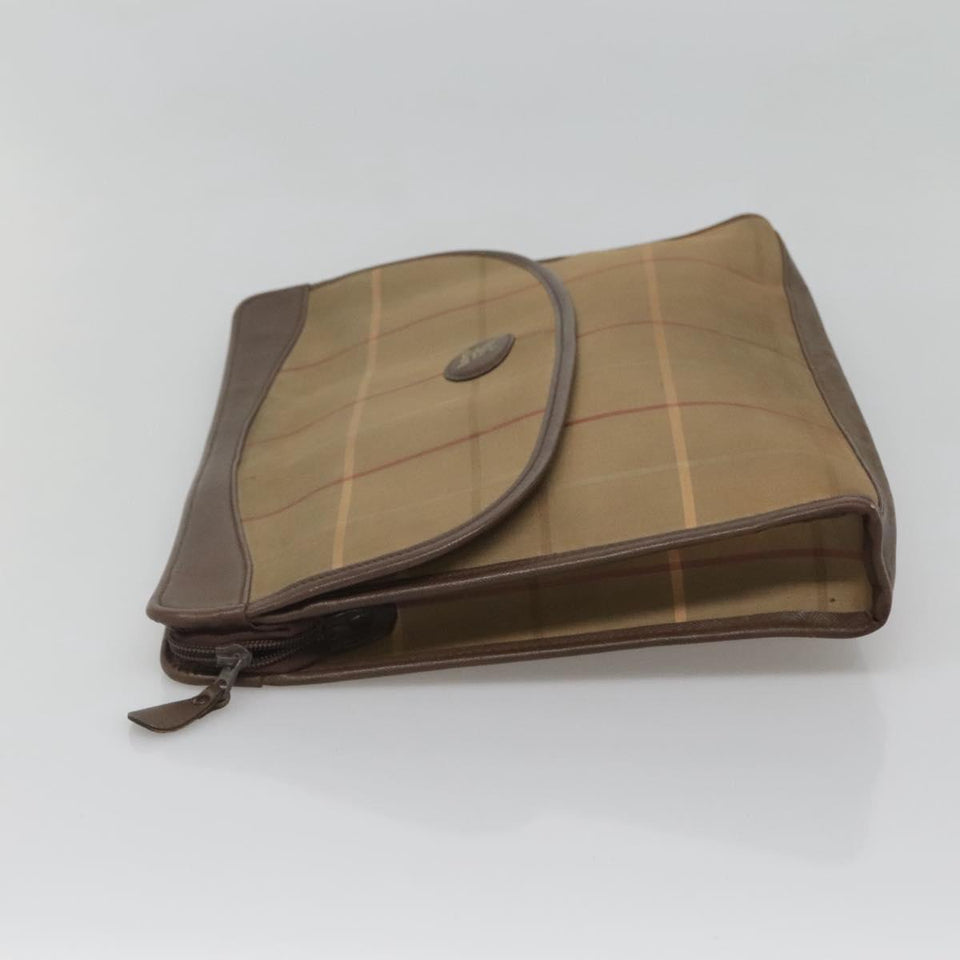 Burberry Beige Canvas Clutch Bag ( )