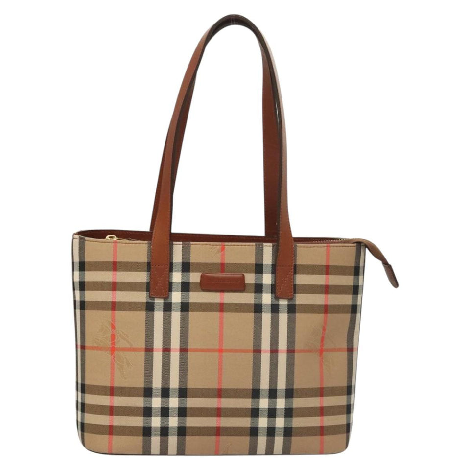 Burberry Nova Check Beige Canvas Tote Bag ( )