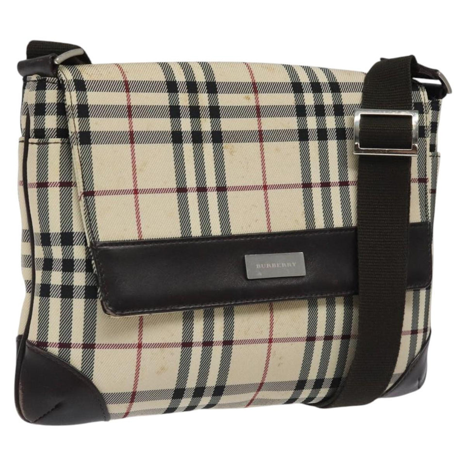Burberry Nova Check Beige Synthetic Shoulder Bag ( )