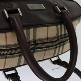 Burberry Nova Check Beige Synthetic Handbag ( )