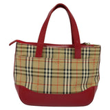 Burberry Haymarket Beige Canvas Handbag ( )