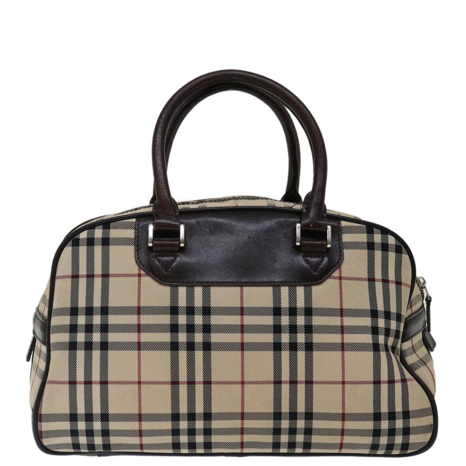 Burberry Nova Check Beige Synthetic Handbag ( )
