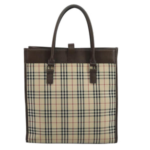 Burberry Nova Check Beige Canvas Tote Bag ( )