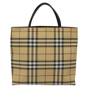 Burberry Nova Check Beige Canvas Handbag ( )