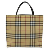 Burberry Nova Check Beige Canvas Handbag ( )