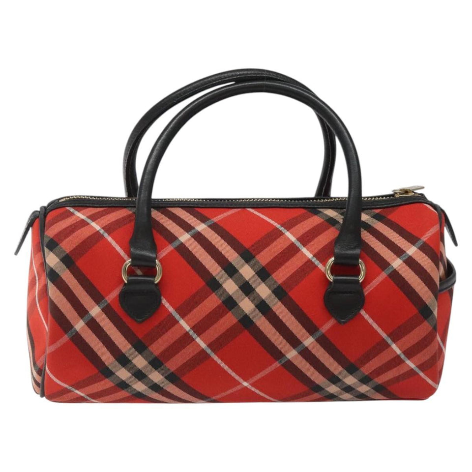 Burberry Nova Check Red Synthetic Handbag ( )