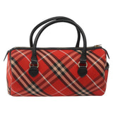 Burberry Nova Check Red Synthetic Handbag ( )