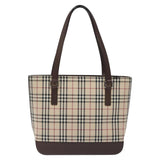 Burberry Nova Check Beige Canvas Handbag ( )
