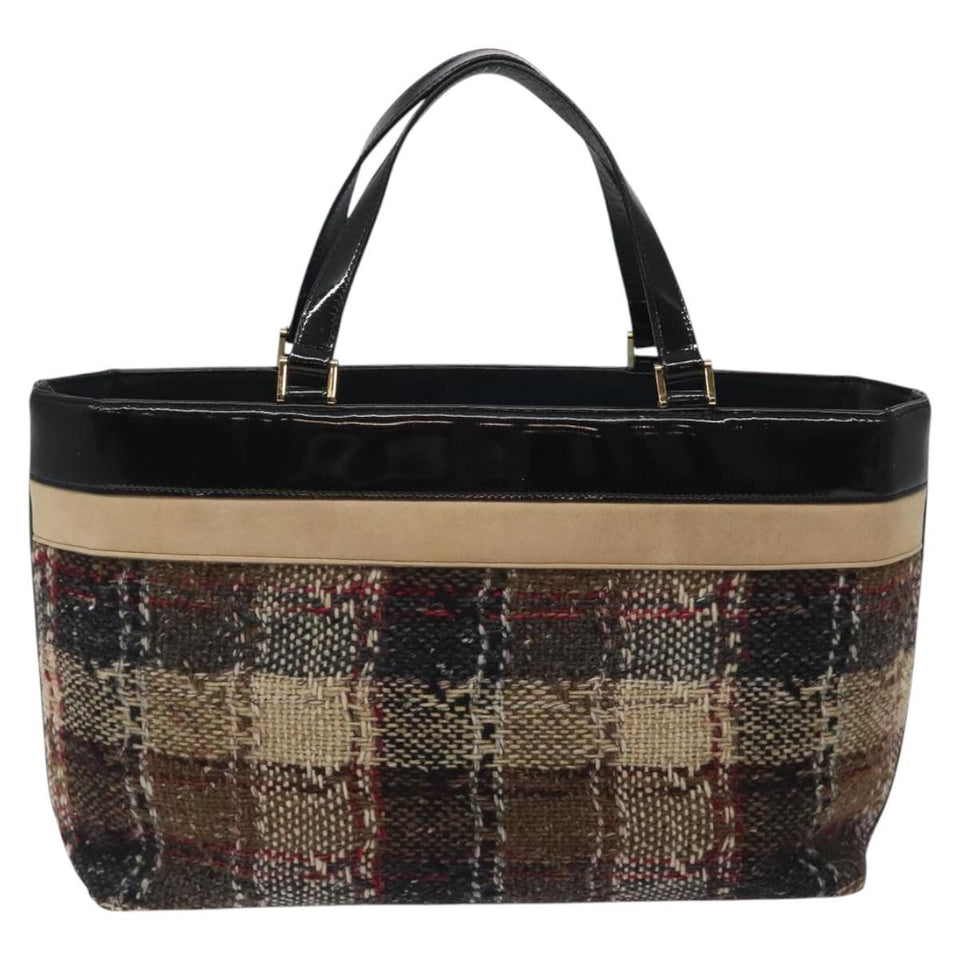 Burberry Brown Canvas Tote Bag ( )