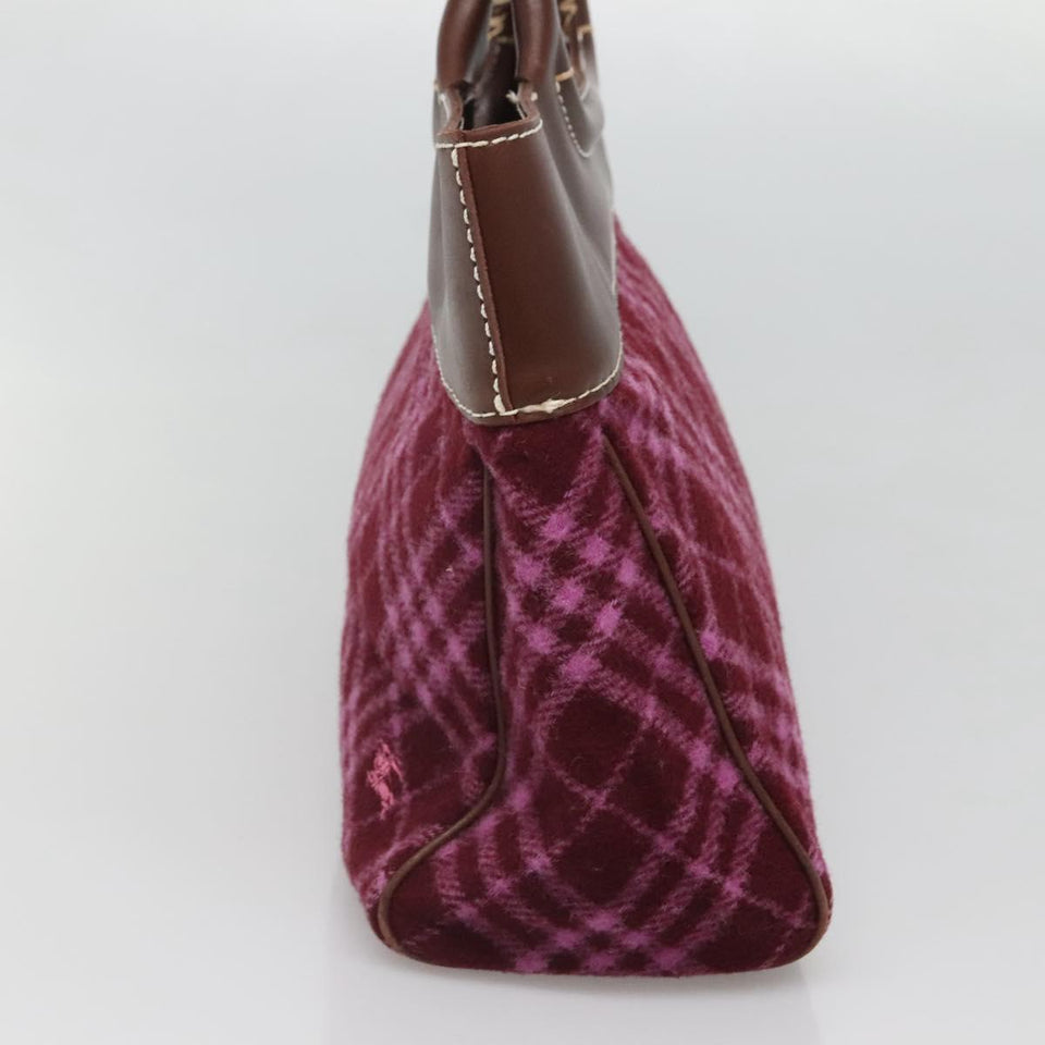 Burberry Nova Check Purple Wool Tote Bag ( )