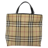 Burberry Nova Check Beige Canvas Handbag ( )