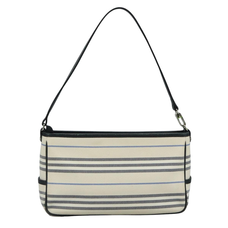 Burberry White Canvas Shoulder Bag ( )