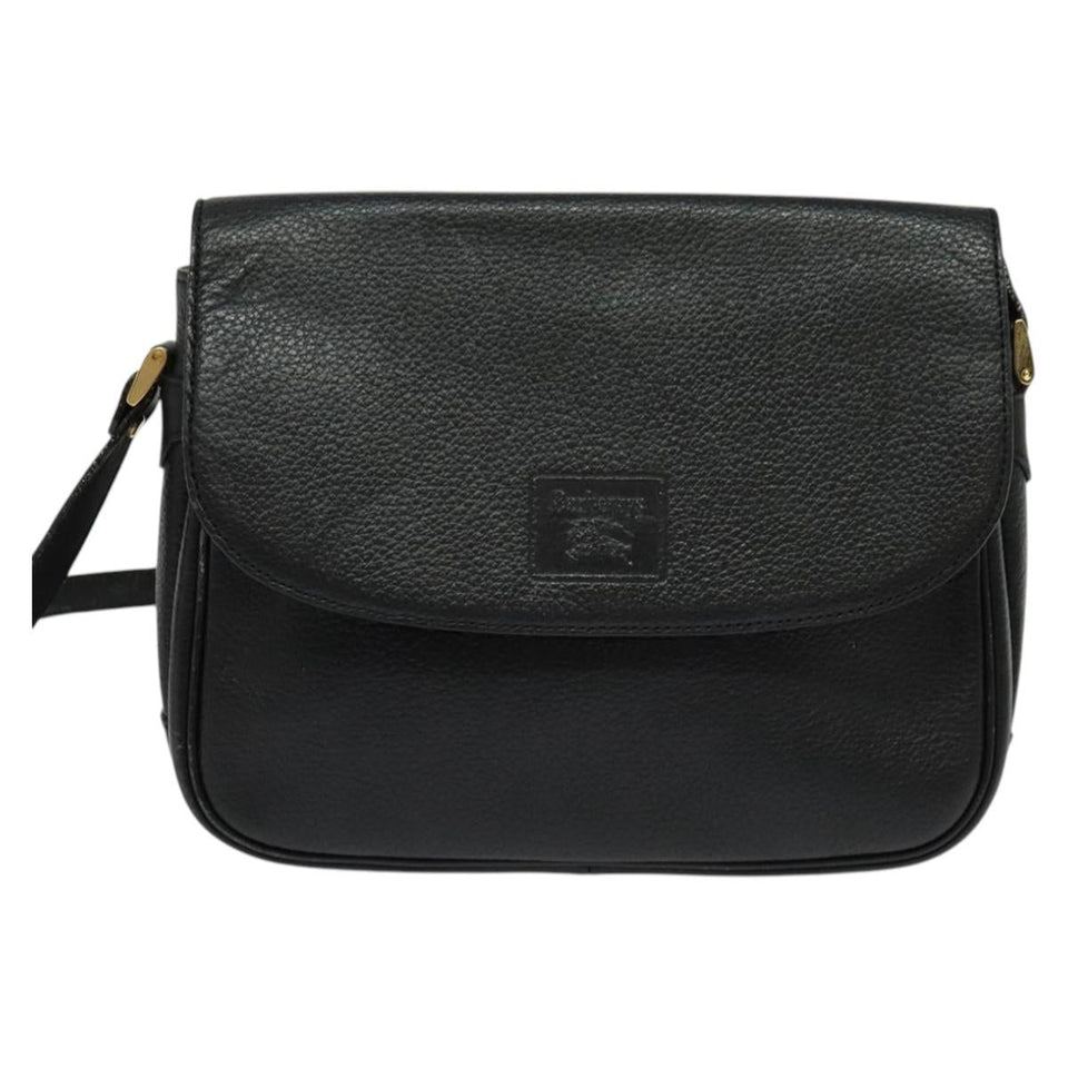 Burberry Nova Check Black Leather Shoulder Bag ( )