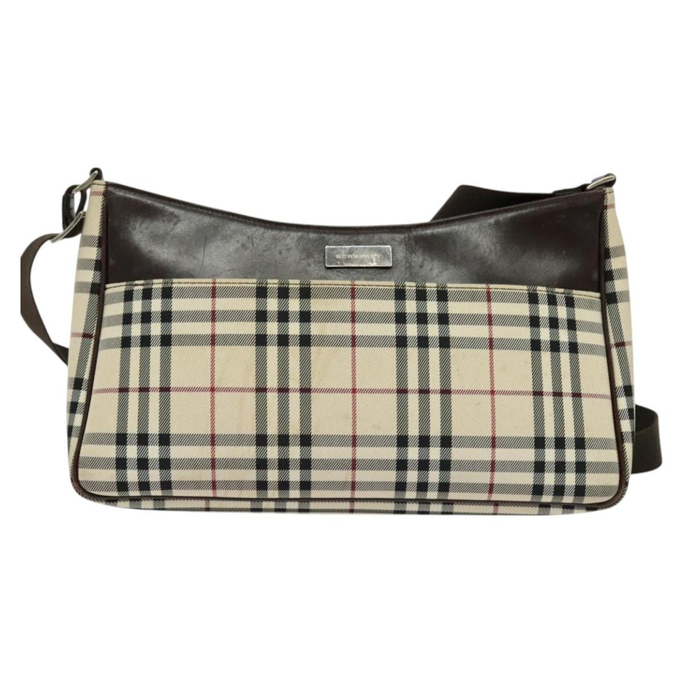 Burberry Nova Check Beige Canvas Shoulder Bag ( )