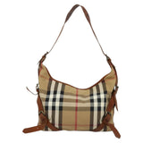 Burberry House Check Brown Canvas Shoulder Bag ( )
