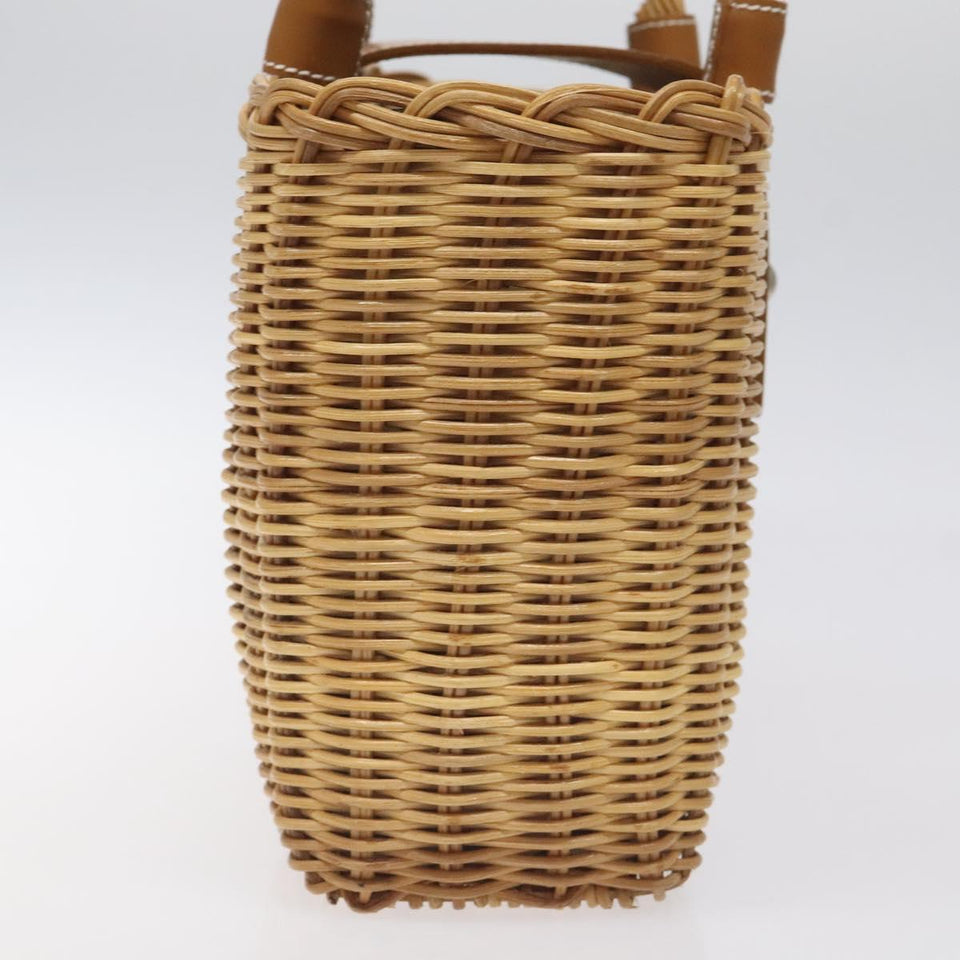 Burberry Beige, Brown Wicker Tote Bag ( )