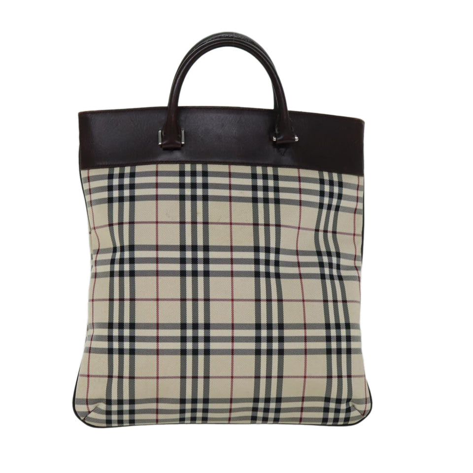 Burberry Nova Check Beige Canvas Handbag ( )