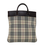 Burberry Nova Check Beige Canvas Handbag ( )
