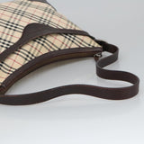 Burberry Nova Check Beige Canvas Shoulder Bag ( )