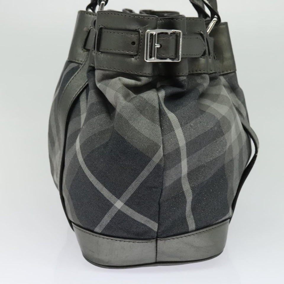 Burberry Nova Check Black Canvas Tote Bag ( )