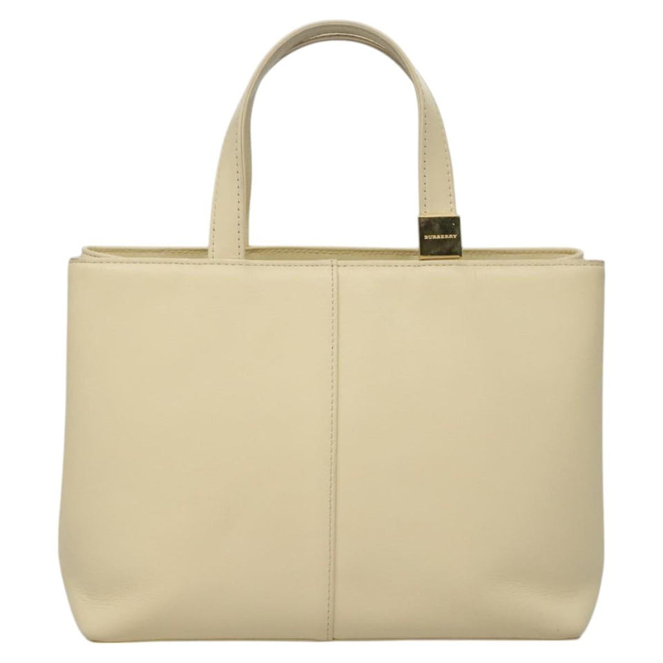 Burberry Nova Check Beige Leather Tote Bag ( )