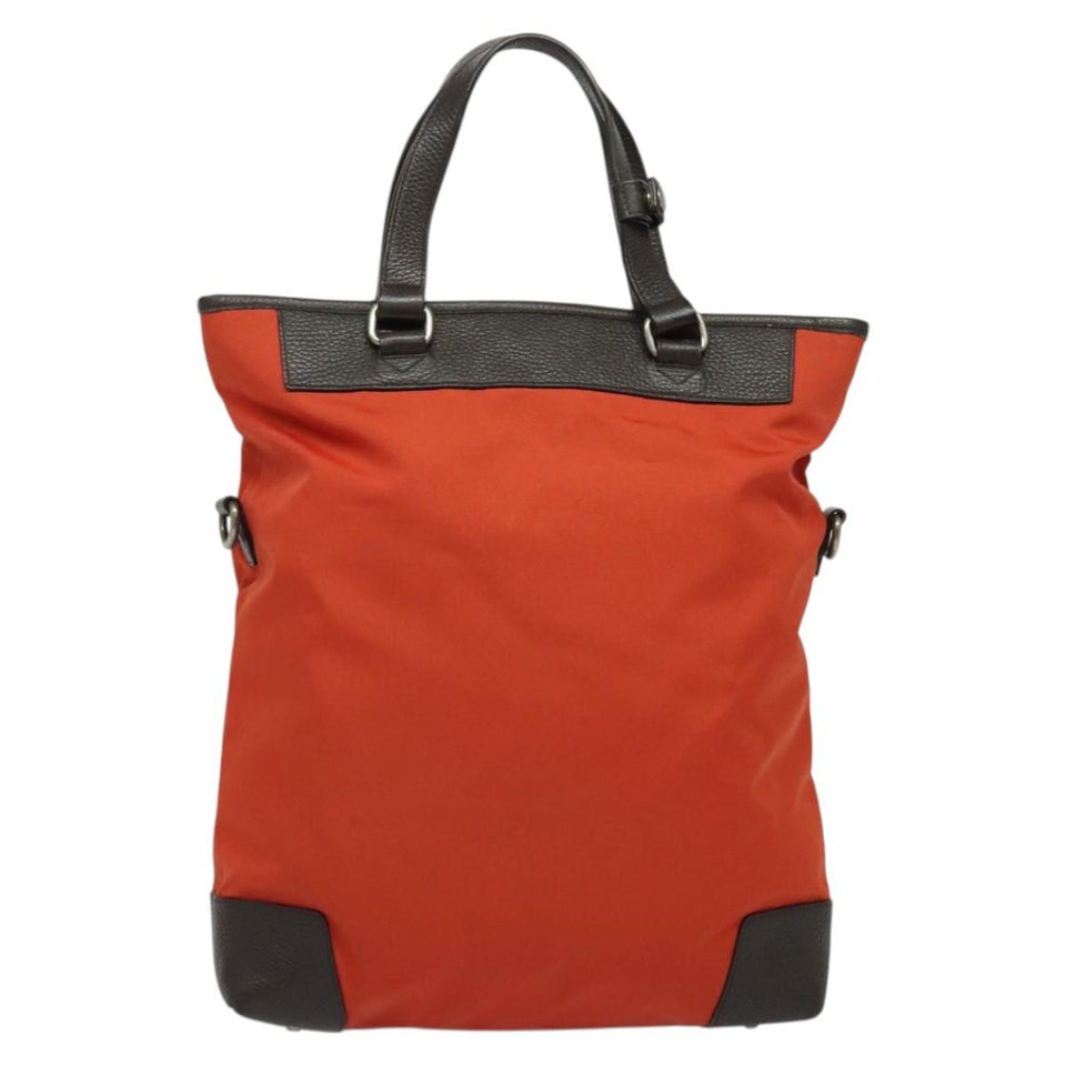 Burberry Black Label Red Canvas, Leather Tote Bag ( )