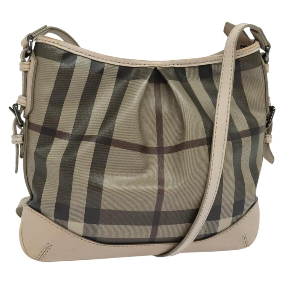 Burberry Nova Check Khaki Canvas Shoulder Bag ( )