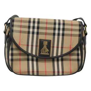 Burberry Nova Check Beige Canvas Shoulder Bag ( )