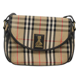 Burberry Nova Check Beige Canvas Shoulder Bag ( )