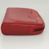 Burberry Red Leather Clutch Bag ( )