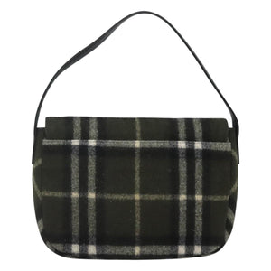 Burberry Nova Check Khaki Wool Shoulder Bag ( )