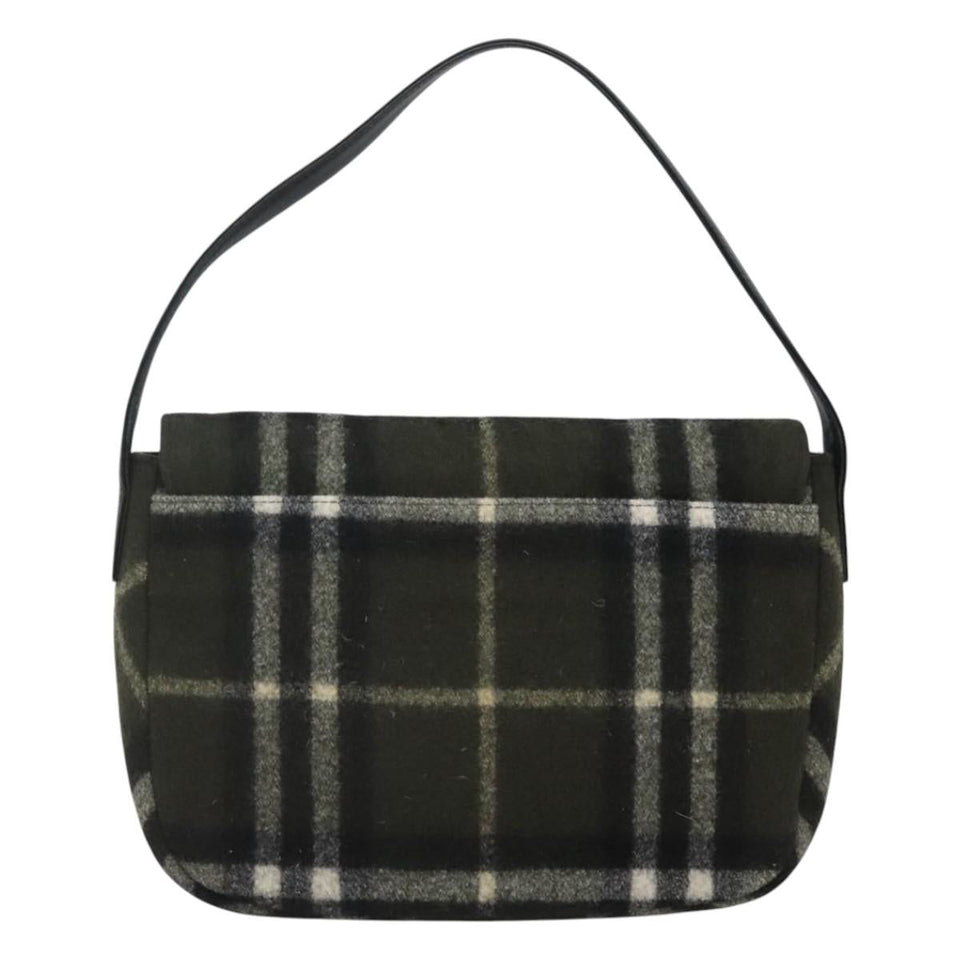 Burberry Nova Check Khaki Wool Shoulder Bag ( )
