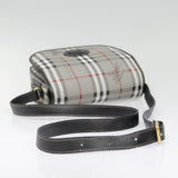 Burberry Nova Check Grey Leather Shoulder Bag ( )