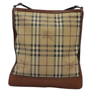 Burberry Haymarket Beige Canvas Shoulder Bag ( )