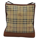 Burberry Haymarket Beige Canvas Shoulder Bag ( )