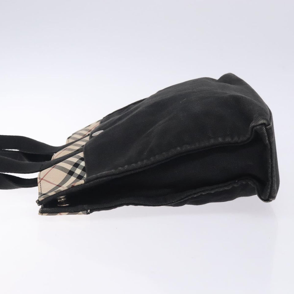 Burberry Nova Check Black Canvas Handbag ( )