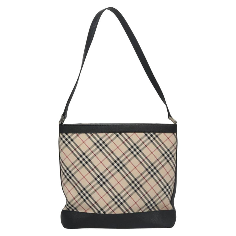 Burberry Nova Check Beige Canvas Shoulder Bag ( )