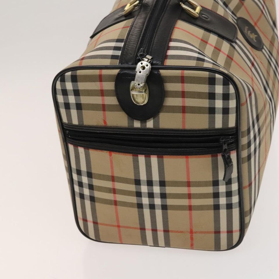 Burberry Nova Check Beige Canvas, Leather Travel Bag ( )