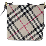 Burberry Nova Check Beige Canvas Shoulder Bag ( )