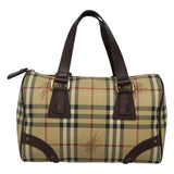 Burberry Haymarket Beige Canvas Handbag ( )