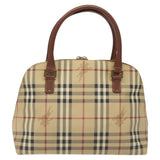 Burberry Nova Check Beige Canvas Handbag ( )